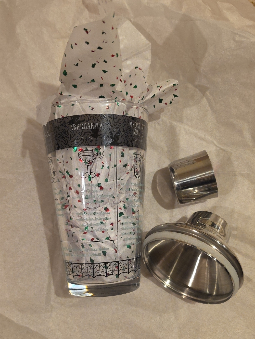 Festive White Confetti Cocktail Shaker Set
